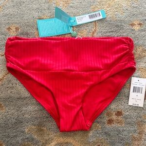 Melissa Odabash Red Ribbed Women’s Swim Bottoms